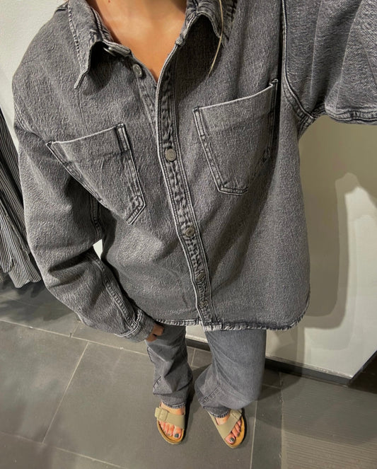 VMTESSIE Denim Shirt - Medium Grey Denim